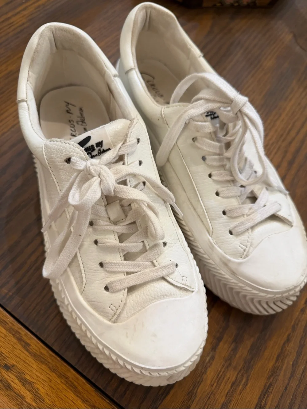 Circus NY by Sam Edelman Tatum White Platform Sneakers size 8
